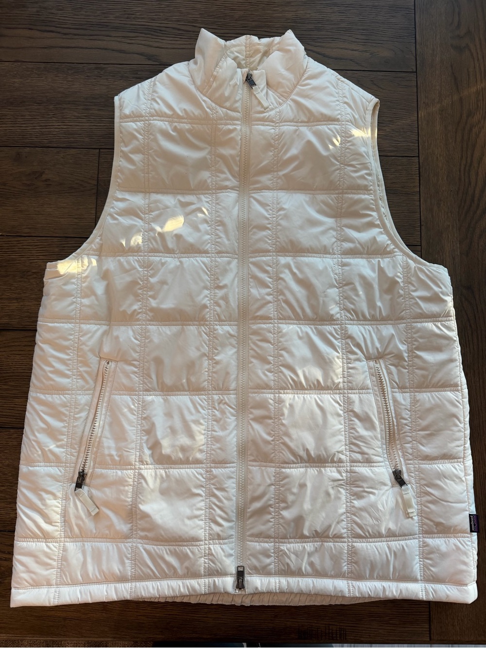 Patagonia Womens Macro Puff Vest - Size XL (Natural Off-White)